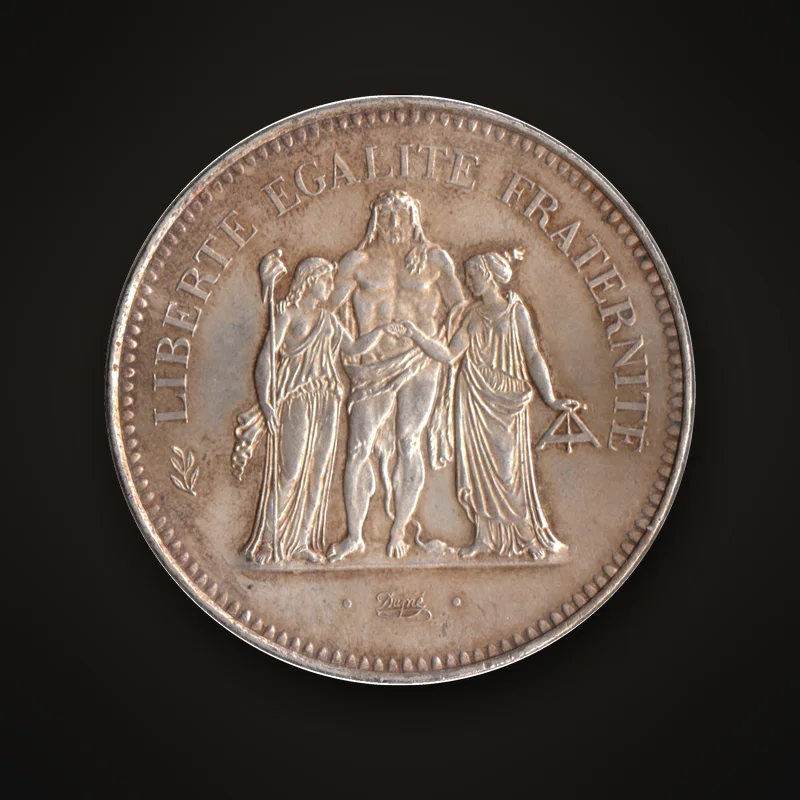Pièce de 50 francs Hercule en argent de 1974