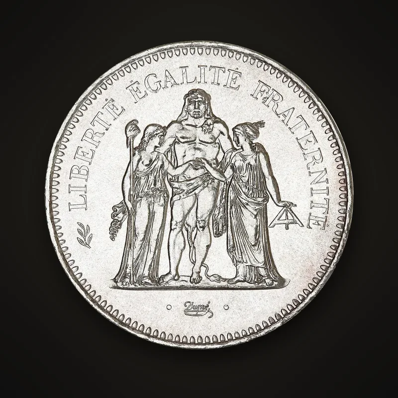 50 francs Hercule en argent, 1978, avers