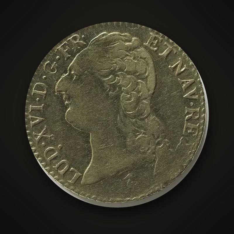 Louis d'or de Louis XVI à la tête nue, 1786, avers